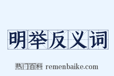 明举反义词是什么意思的图片
